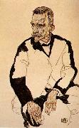 Egon Schiele Portrait of Heinrich Benesch painting